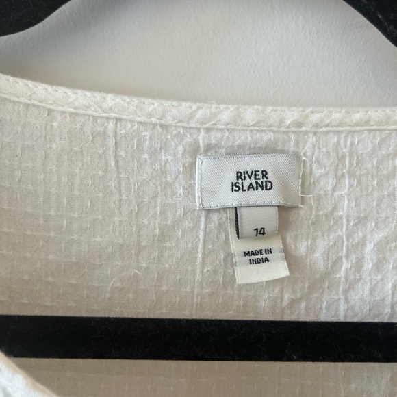 River Island Ruffled Eyelet Mini Dress (Size 10) - Picture 7 of 13